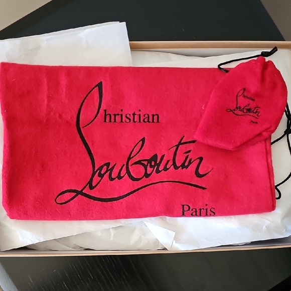 Christian Louboutin Eloise 100 Vous Velours Marine Blue Suede Heels Pumps 38 - Picture 10 of 12